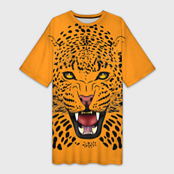 Женская длинная футболка Leopard Леопард