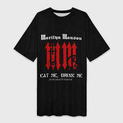 Женская длинная футболка Marilyn Manson MM