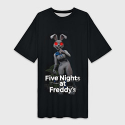 Женская длинная футболка Five Nights at Freddys: Security Breach - кролик В