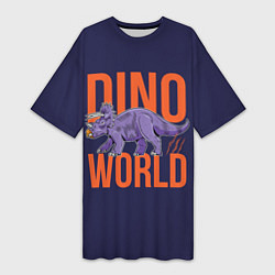 Женская длинная футболка Dino World