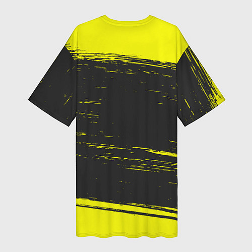 Женская длинная футболка РЕНО Краска / 3D-принт – фото 2