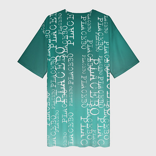 Женская длинная футболка Placebo - turquoise / 3D-принт – фото 2