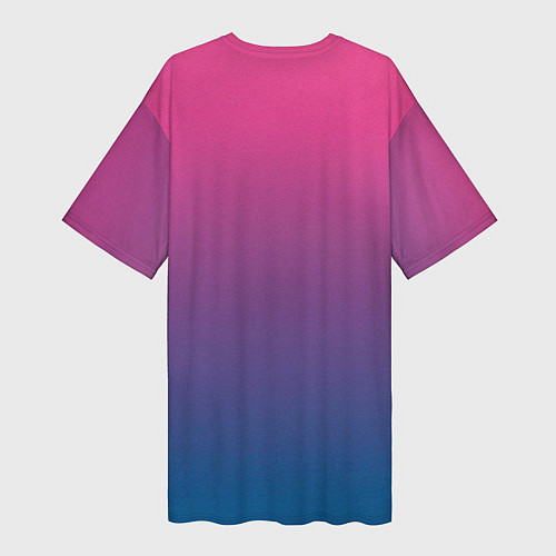 Женская длинная футболка Неоновый кристалл / 3D-принт – фото 2