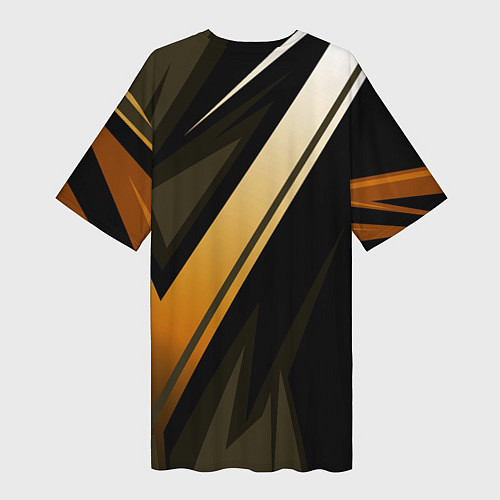 Женская длинная футболка Обезьяна с золотой цепью / 3D-принт – фото 2