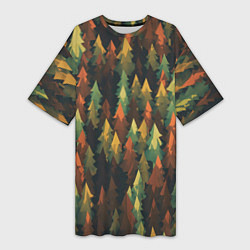 Женская длинная футболка Spruce forest