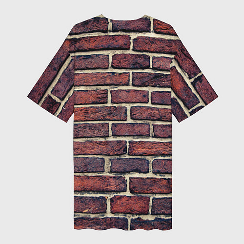 Женская длинная футболка Brick Wall / 3D-принт – фото 2