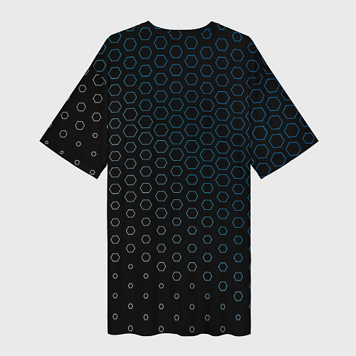 Женская длинная футболка ДЭУ - Соты / 3D-принт – фото 2
