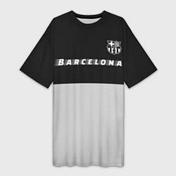 Женская длинная футболка БАРСЕЛОНА Barcelona Графика