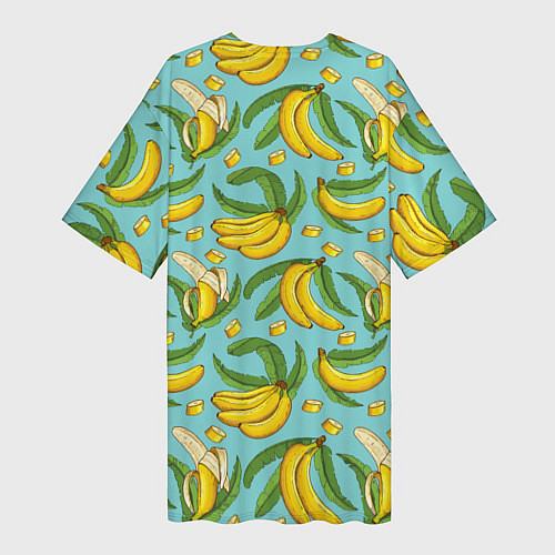 Женская длинная футболка Banana pattern Summer Fashion 2022 / 3D-принт – фото 2