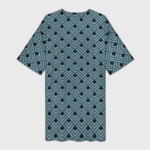 Женская длинная футболка Абстракция из разноцветных квадратов / 3D-принт – фото 2
