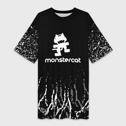 Футболка женская длинная Monstercat, цвет: 3D-принт