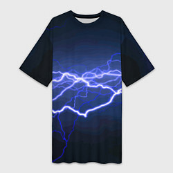 Футболка женская длинная Lightning Fashion 2025 Neon, цвет: 3D-принт