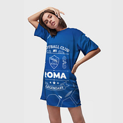 Футболка женская длинная Roma FC 1, цвет: 3D-принт — фото 2