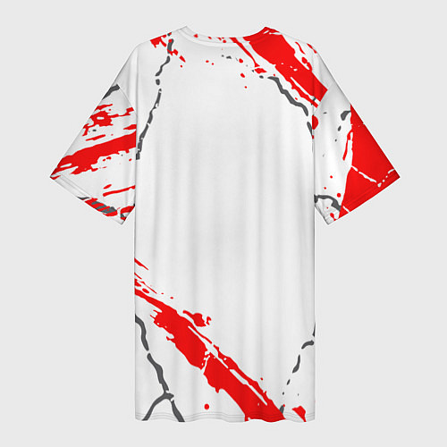 Женская длинная футболка Monokuma Трещины / 3D-принт – фото 2