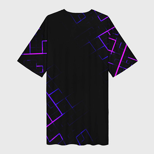 Женская длинная футболка Двуглавый орел - Россия / 3D-принт – фото 2