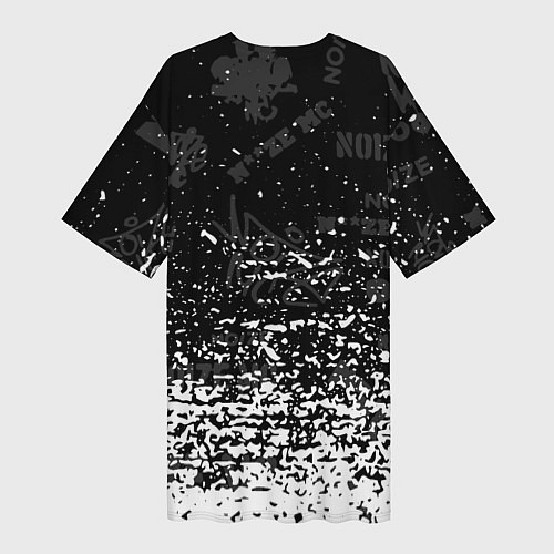 Женская длинная футболка Noize mc брызги / 3D-принт – фото 2