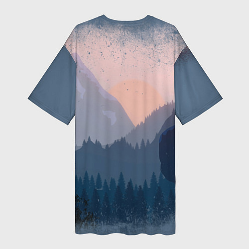 Женская длинная футболка Call of the Mountain / 3D-принт – фото 2