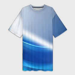 Женская длинная футболка Цифровая волна