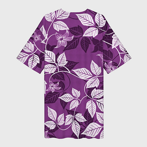 Женская длинная футболка Фиолетовый вьюнок / 3D-принт – фото 2
