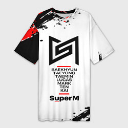 Женская длинная футболка SuperM суперМ
