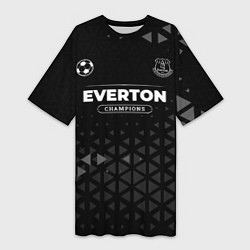 Футболка женская длинная Everton Форма Champions, цвет: 3D-принт