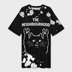 Футболка женская длинная The Neighbourhood Rock Cat, цвет: 3D-принт