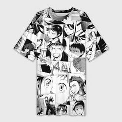 Женская длинная футболка Durarara pattern