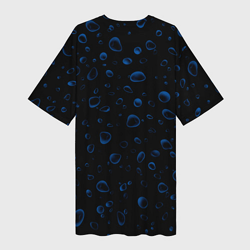 Женская длинная футболка ФИАТ Капли Дождя / 3D-принт – фото 2