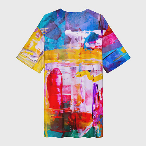 Женская длинная футболка Импрессионизм Лето Абстракция Impressionism Summer / 3D-принт – фото 2