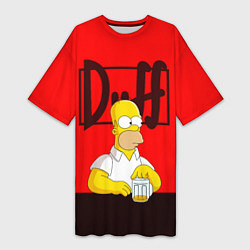 Женская длинная футболка Homer Duff