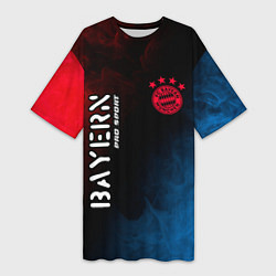 Футболка женская длинная BAYERN Bayern Pro Sport Огонь, цвет: 3D-принт