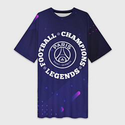 Женская длинная футболка PSG Легенды Чемпионы