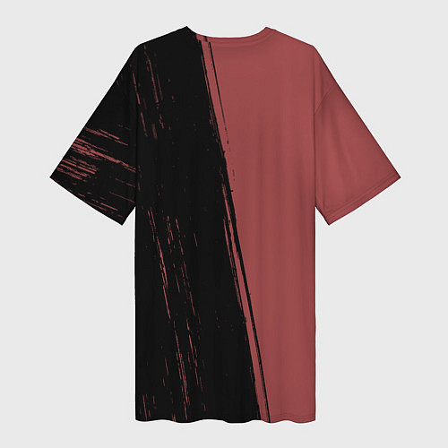 Женская длинная футболка FIVE NIGHTS AT FREDDYS - ФОКСИ Краски / 3D-принт – фото 2