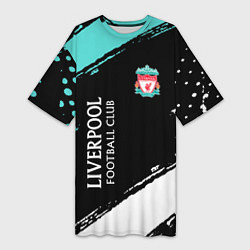 Футболка женская длинная Liverpool footba lclub, цвет: 3D-принт