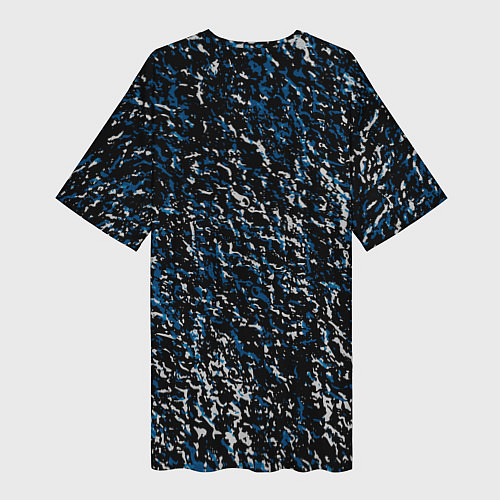 Женская длинная футболка Псж paris брызги красок / 3D-принт – фото 2