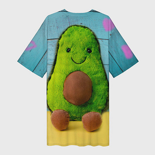 Женская длинная футболка Avocado print / 3D-принт – фото 2