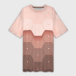 Женская длинная футболка Hexagon Minimal