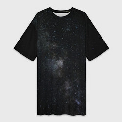 Женская длинная футболка Лонгслив Звезды и космос