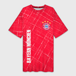 Женская длинная футболка Bayern munchen Абстрактно выцарапанный фон