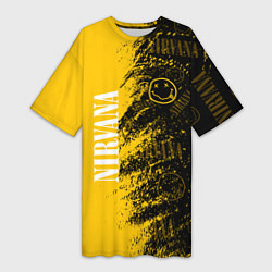 Женская длинная футболка Nirvana Паттерн