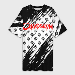 Женская длинная футболка Chaoseum Pattern Logo