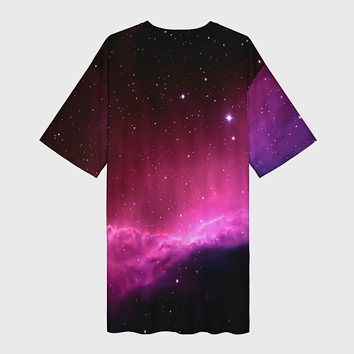 Женская длинная футболка Night Nebula / 3D-принт – фото 2