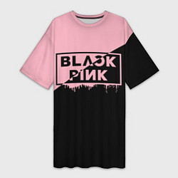 Женская длинная футболка BLACKPINK BIG LOGO