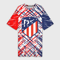 Женская длинная футболка Атлетико мадрид краска