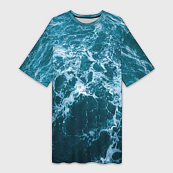 Женская длинная футболка Blue ocean