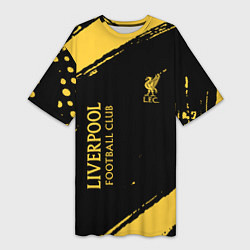 Женская длинная футболка Liverpool fc ливерпуль фс