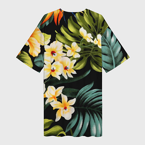 Женская длинная футболка Vanguard floral composition Summer / 3D-принт – фото 2