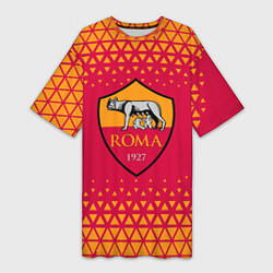Женская длинная футболка Рома roma абстракция