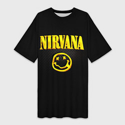 Женская длинная футболка NIRVANA соты