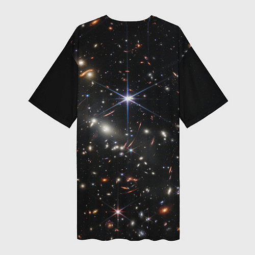 Женская длинная футболка Новое изображение ранней вселенной от Джеймса Уэбб / 3D-принт – фото 2